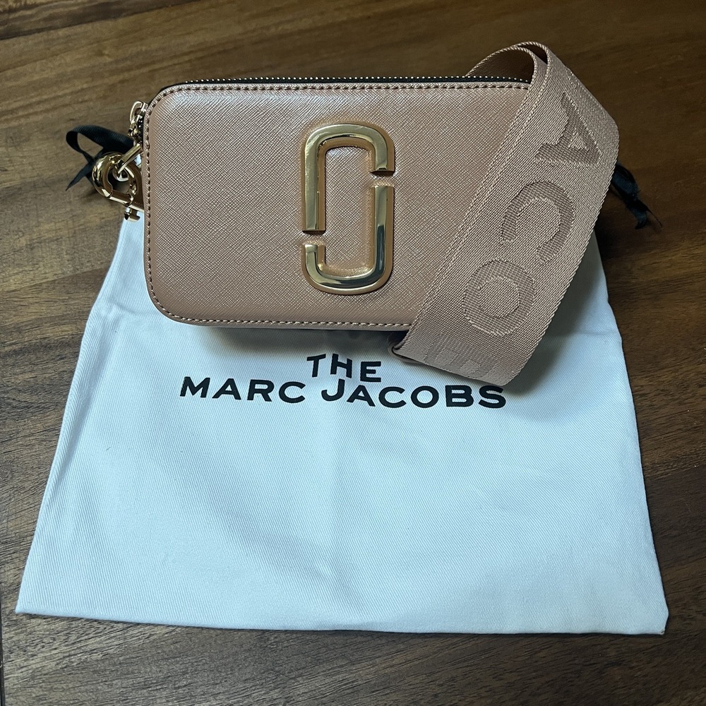 Marc Jacobs The Snapshot DTM Sunkissed Leather Crossbody Bag Small